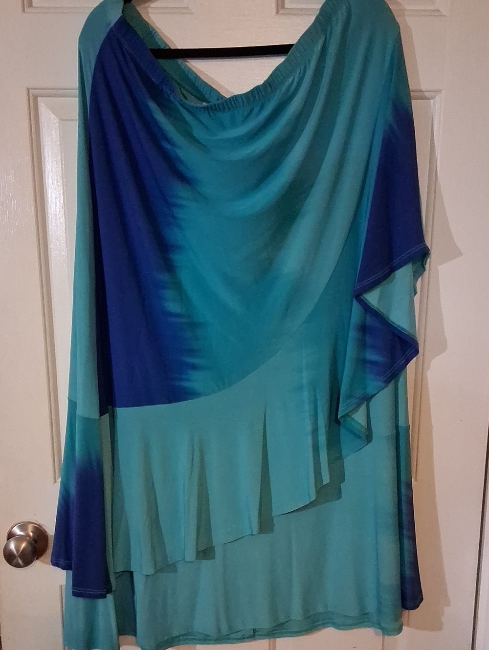Turquoise and Royal Blue Ombre Flowing Dress